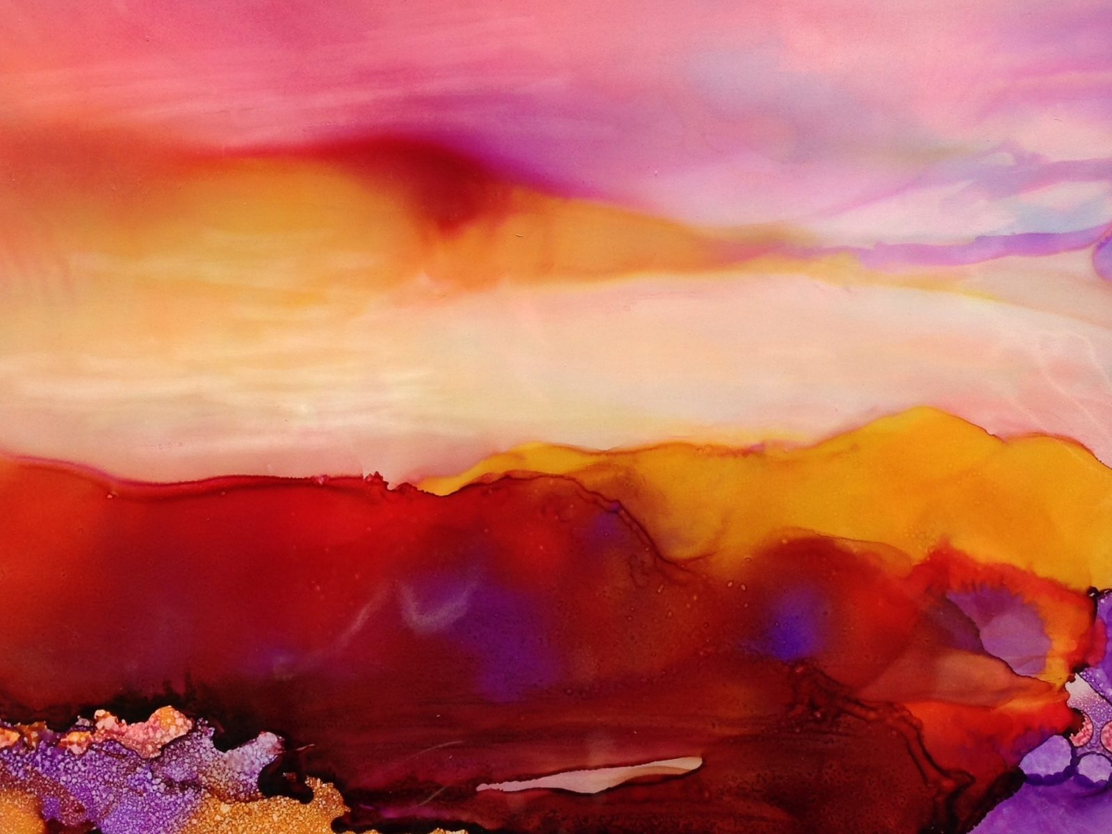 Alcohol Ink Landscape