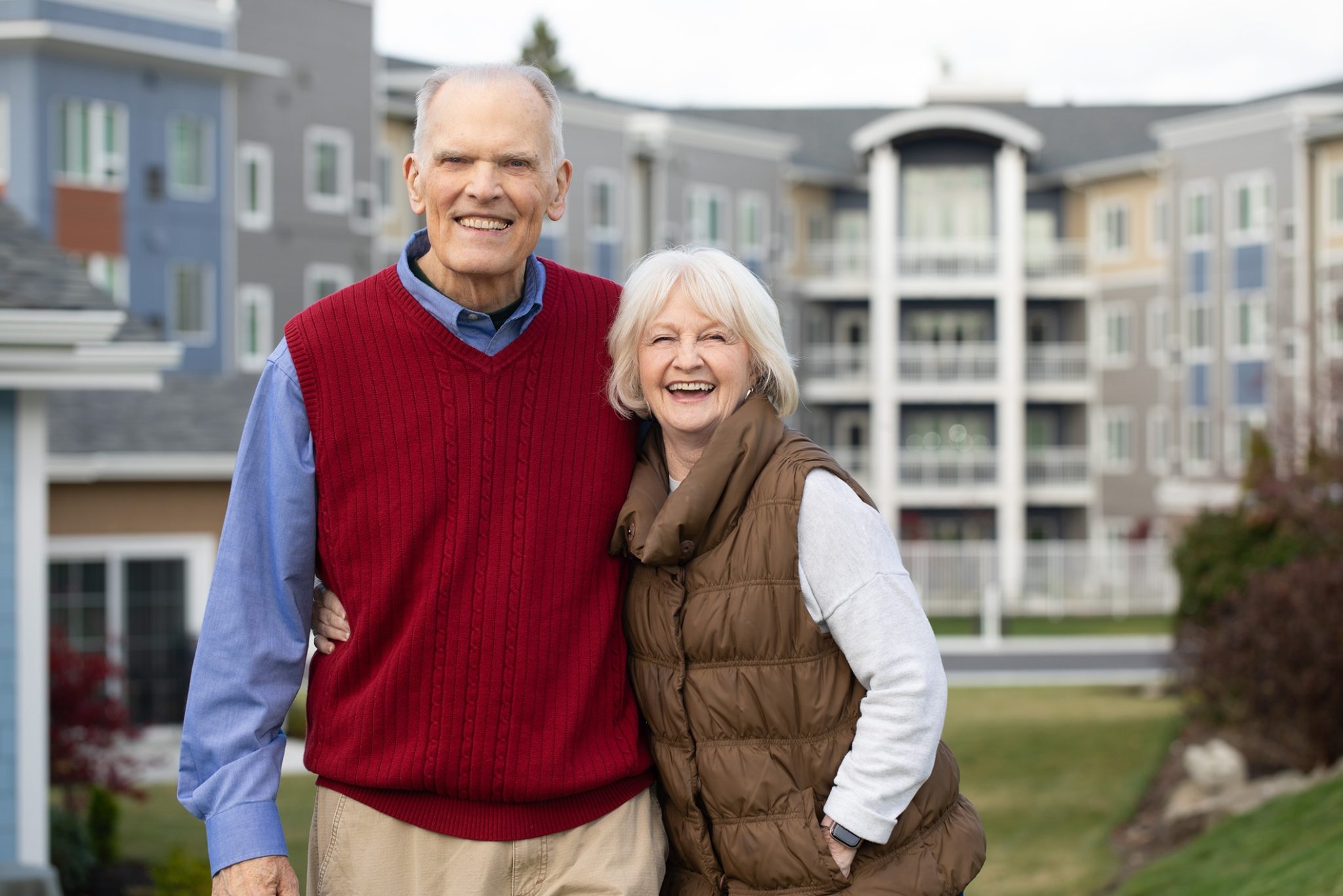 Couple posing for camera