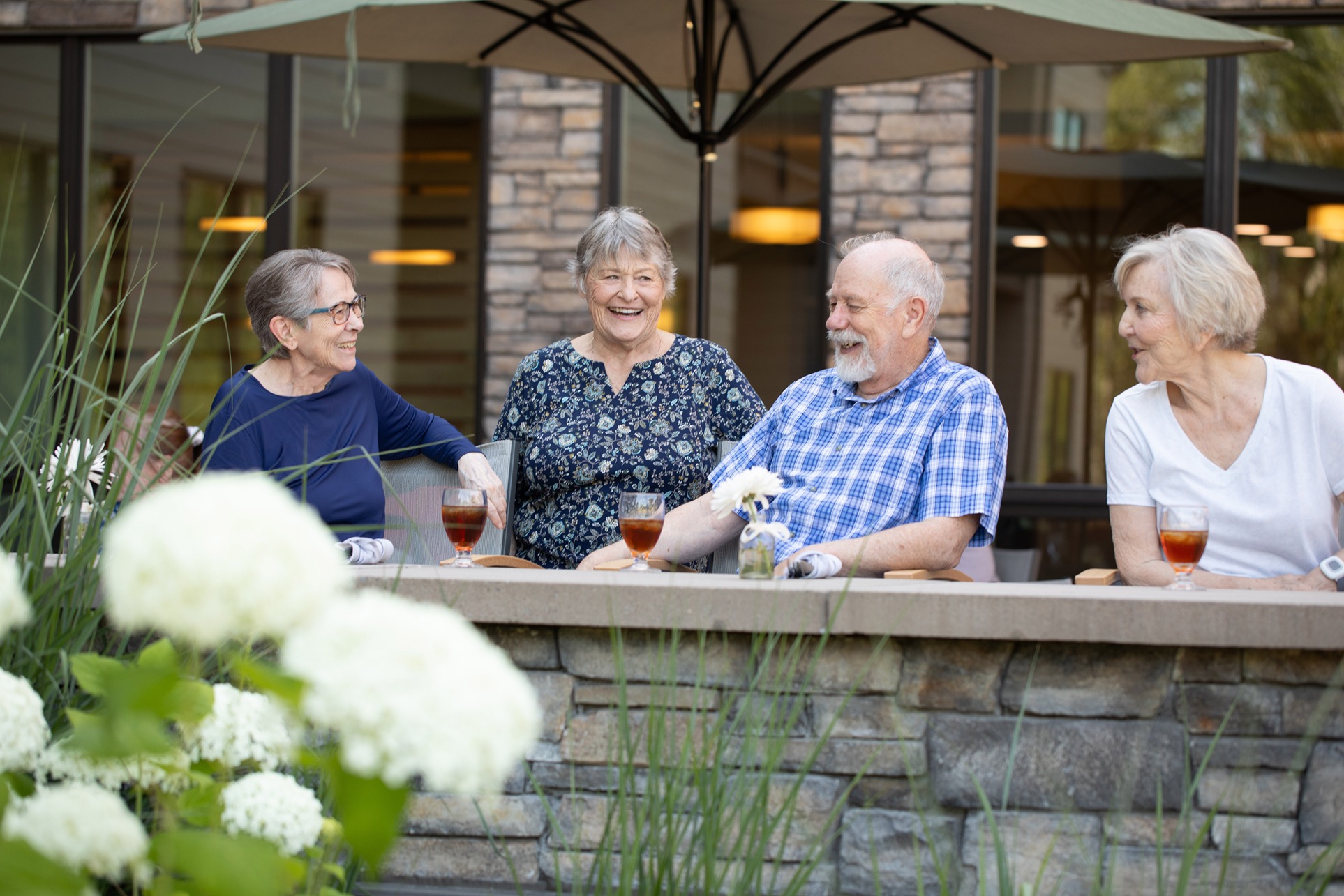 Group of people socializing